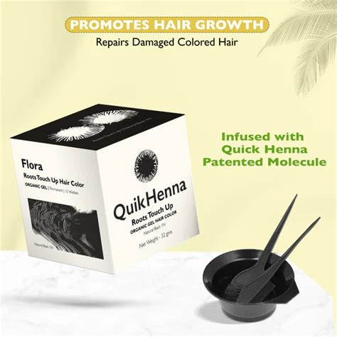 QH+ Quikhenna Quick Hair Color Gel - Swift Natural Black Touch-Up ...