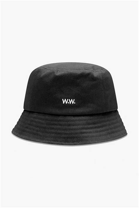 Wood Wood kapelusz bawełniany Ossian Bucket Hat 12240817-7083 BLACK ...