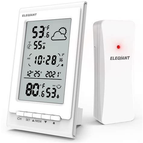 Buy ELEGIANT EOX9901 Indoor Outdoor Thermometer Hygrometer Wireless ...