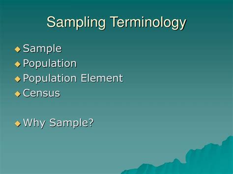 Image result for Sampling Terminology