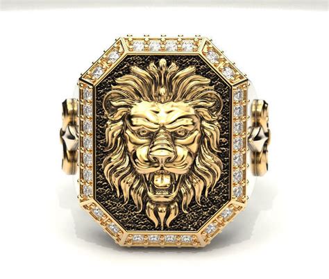 RARE PRINCE by CARAT SUTRA | Unique Design Two Tone Lion Ring with Ill ...