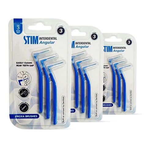 STIM Interdental Angular Manual Adult Brush Iso 3 For Wide Gaps, Smooth ...