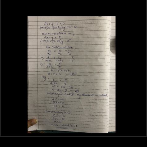for what value of p will the following linear equations have an ...