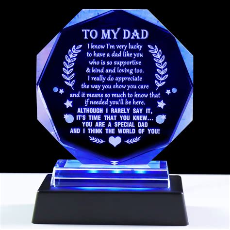 Snapklik.com : YWHL Laser Engraving Glass To My Dad Plaque