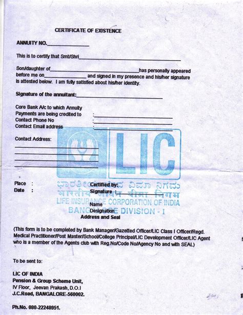 Pensioner Life Certificate Form Pdf In Hindi - Form example download