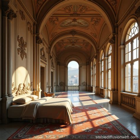 Italian Renaissance Bedroom Architecture | Stable Diffusion Online