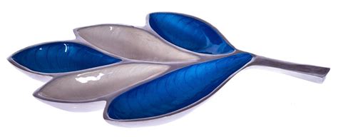 Buy Rustik Craft Leaf Shape Divided Snack Serving Platter(710 Grams ...