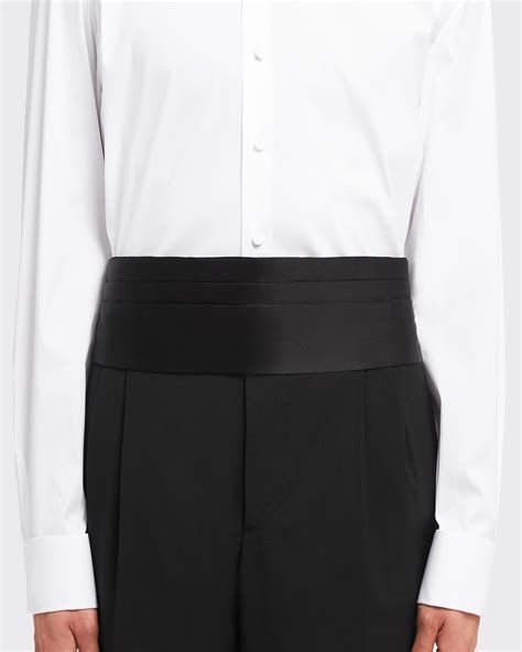 Black Satin Tuxedo Cummerbund | PRADA
