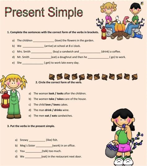Image result for Present Simple Beginner Exercises