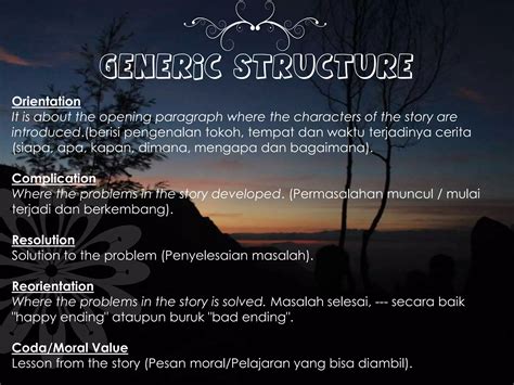 Generic Structure of Narrative Text | PPTX