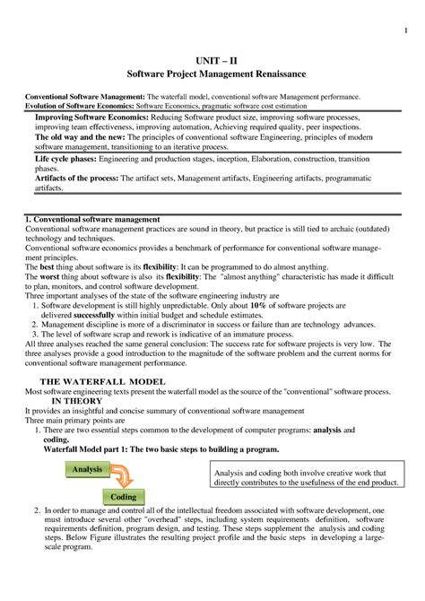 SPPM UNIT 2 - sppm unit 2 notes - UNIT – II Software Project Management ...