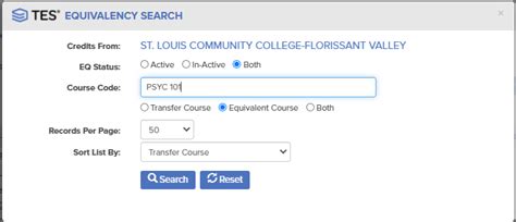 How do I use the Transfer Equivalency Database?