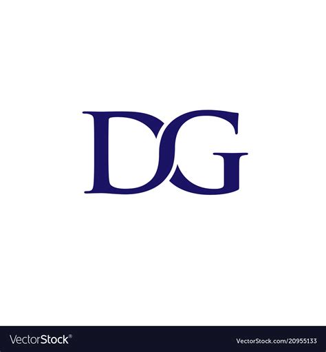 logotipo de la letra dg con plantilla de oro de lujo. plantilla de ...