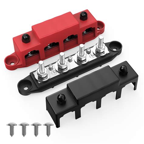 Buy Joinfworld 5/16" Power Distribution Block 250A 12V Bus Bar 4 Post ...