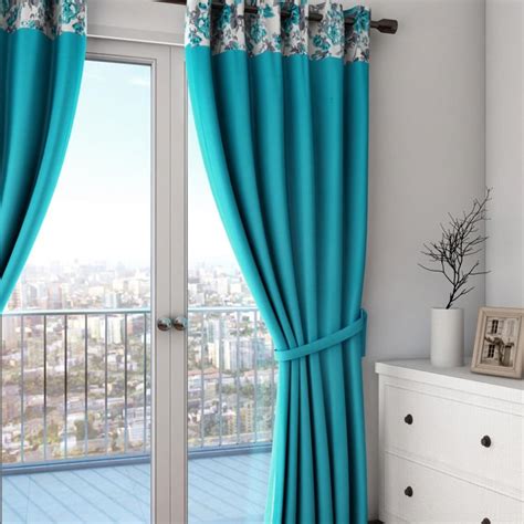 Buy SWAYAM Printed Semi-Blackout Long Door Curtain- 137 X 274 cm from ...