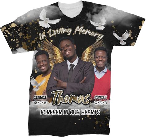 Amazon.com: in Loving Memory Personalized Memorial Shirts, Custom Photo ...