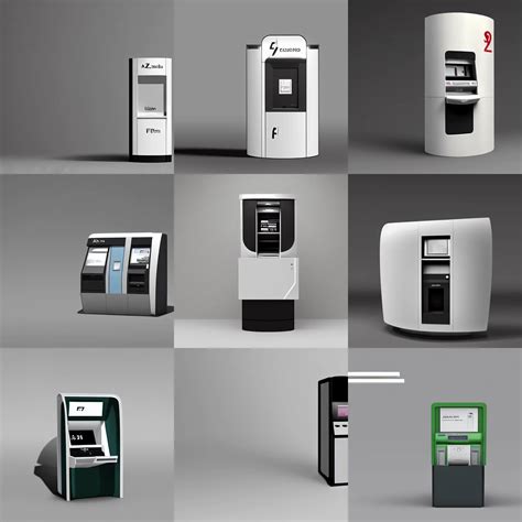 a minimalistic atm machine, curved, by fzd school of | Stable Diffusion