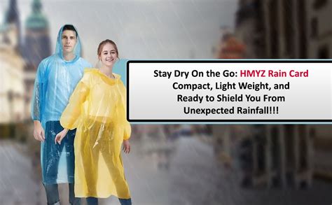 HMYZ 8 pcs Unisex Disposable Rain Card for Emergency Use Waterproof ...