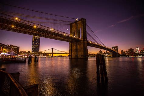 Brooklyn Bridge Sunrise Manhattan New York, USA
