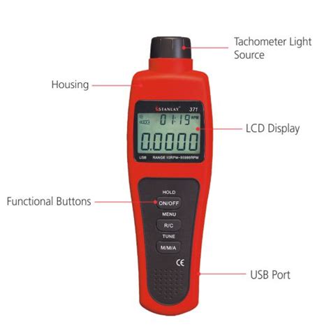 Handheld Digital Tachometer, Non Contact Tachometer