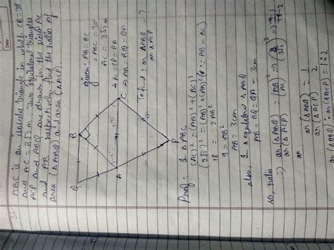 Abc is an isosceles triangle in which b= 90° and ac = 3√2 m.Two ...