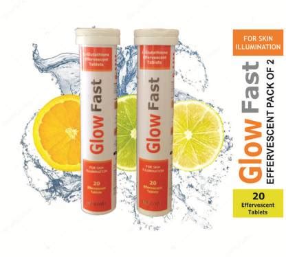 GLOW FAST L-GLUTATHIONE ,VITAMIN C,HYALURONIC ACID Effervescent Tablets ...