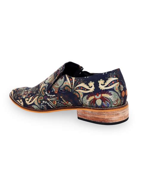 Kanvas Ethnic Festive Deep Blue Art Print Loafers