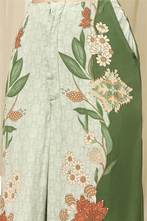 Buy Green Floral Printed Co-ord Set Online at Biba India
