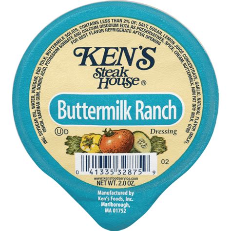 Ken's Steak House Dressing Buttermilk Ranch (2 oz) Delivery or Pickup ...