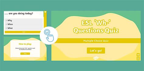 ESL 'Wh-' Questions Quiz