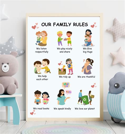 House Rules for Kids, Family House Rules, Family Rules, Home Values ...