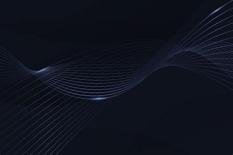 Gradient black background with wavy lines | Free Vector