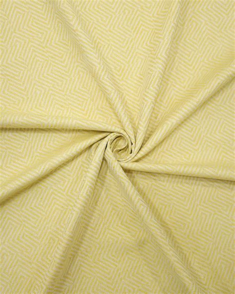 YELLOW COTTON-LINEN JACQUARD FABRIC – Sahni Fabs