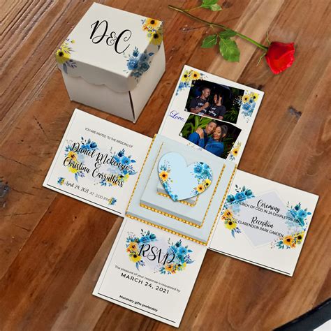 Image result for Exploding Invitation Box