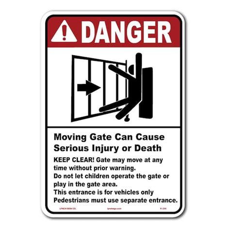 Buy 10 in. x 14 in. Gate Warning Sign Printed on More Durable Thicker ...
