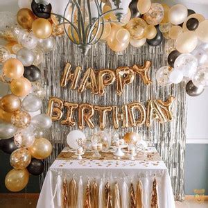 Flipkart.com | PARTY MIDLINKERZ Solid Golden Theme Birthday Balloon ...