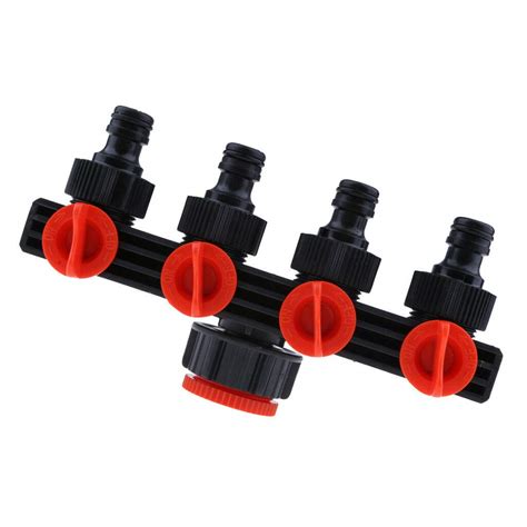 1 to 4 Water Tap Splitter 4 Tap Garden Way Hose Connector Water Hose ...