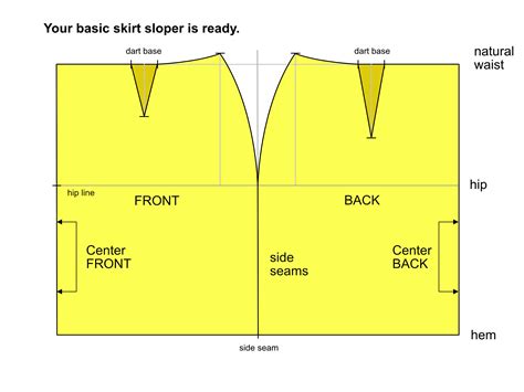 Image result for Basic Skirt Pattern