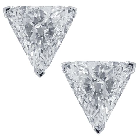 Cartier 3 Carat Trillion Diamond Stud Earrings at 1stDibs | trillion ...