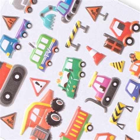 Fun Sticker Construction Vehicles 37pcs – Itsy Bitsy