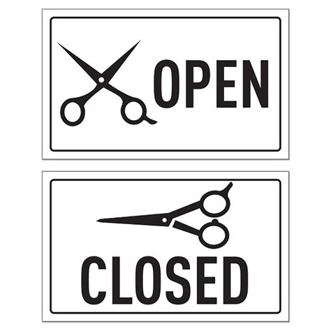 Buy Barbers Open and Sorry Closed 3mm Rigid 140mm X 230mm Sign Online ...