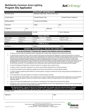 Fillable Online Multifamily Common Area Lighting Program Ally ... - Act ...