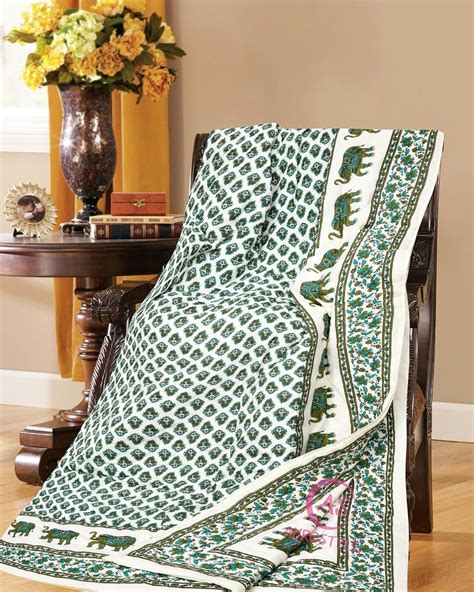 Buy BLOCKS OF JAIPUR Original Pure Cotton Jaipuri Razai Comforter ...