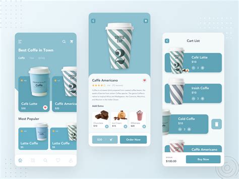 Coffee Shop Mobile App | Mobile app design inspiration, App interface ...