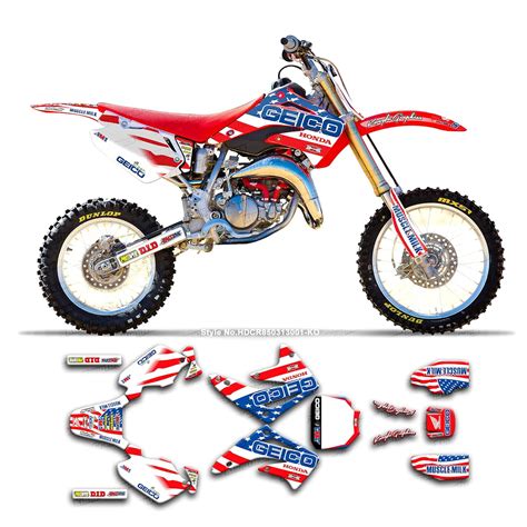 Kungfu Graphics Custom Decal Kit for Honda CR85 2003 2004 2005 2006 ...