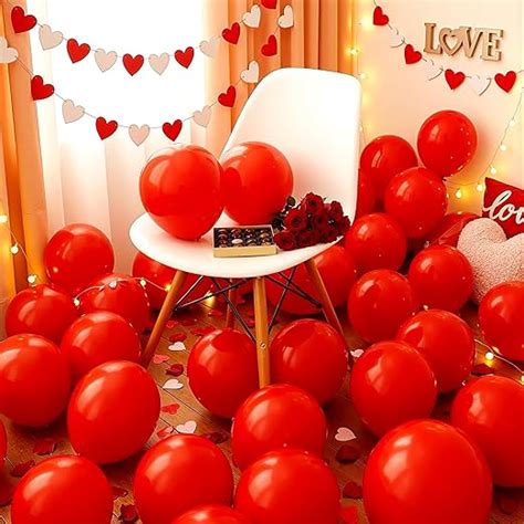 Party Propz Red Balloons for Decoration Birthday - Pack of 50 Pcs Red ...