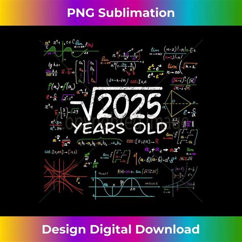 Math Square Root Of 2025 Vintage 45th Birthday 45 Years Old | Inspire ...