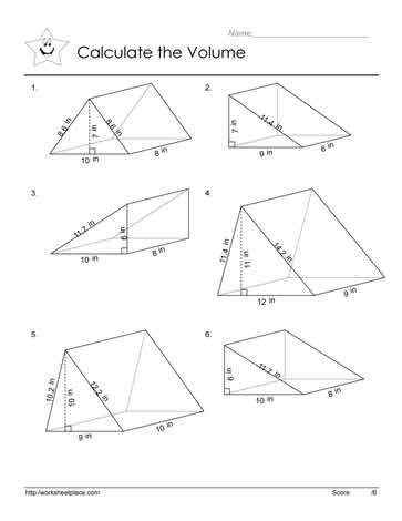 Image result for Triangular Prism Volume Worksheet Metric System