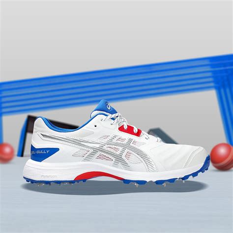 Asics Gel Gully 7 Cricket Shoes (White / Pure Silver) | InstaSport