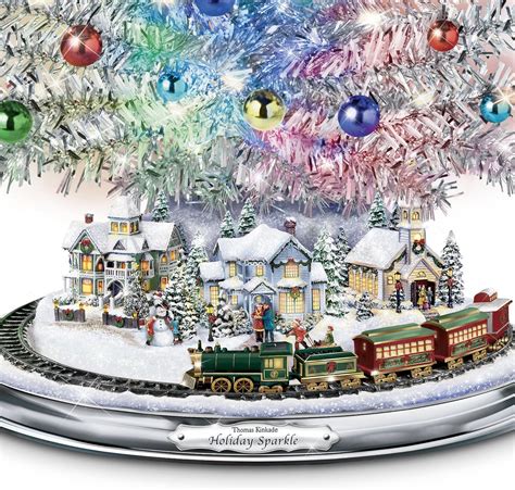 TheBradfordExchange Thomas Kinkade ‘Silver Blessings’ Tabletop Tree ...